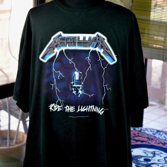 Metallica Ride the Lightning T-shirt Black 6XL - Picture 2 of 3